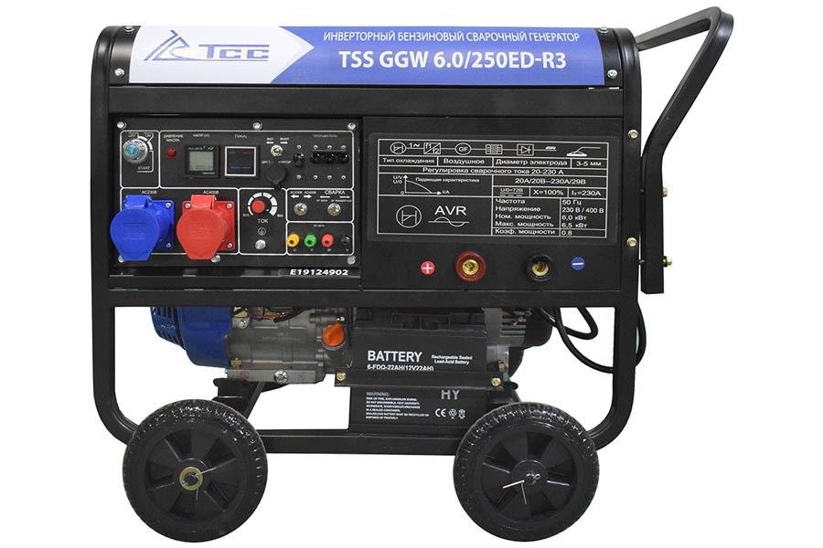 Фото 7 - Инверторный бензиновый сварочный генератор TSS GGW 6.0/250ED-R3.
